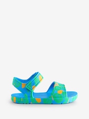 FitFlop Kids Toddler Blue Iqushion Leaf Print Sandals - Image 1 of 1