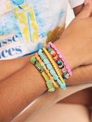 Multicoloured Beaded Stretch Bracelet - Image 1 of 4