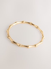 Gold Tone Bamboo Effect Bangle - Image 1 of 3