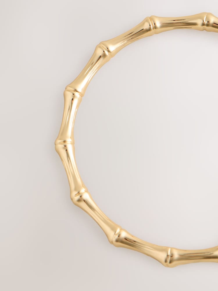 Gold Tone Bamboo Effect Bangle - Image 2 of 3