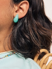 Silver Tone/Turquoise Teardrop Earrings 2 Pack - Image 1 of 5