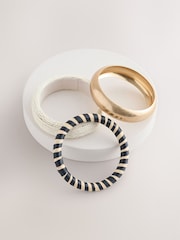 Black/White Raffia Bangle - Image 1 of 3