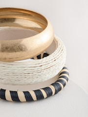Black/White Raffia Bangle - Image 3 of 3