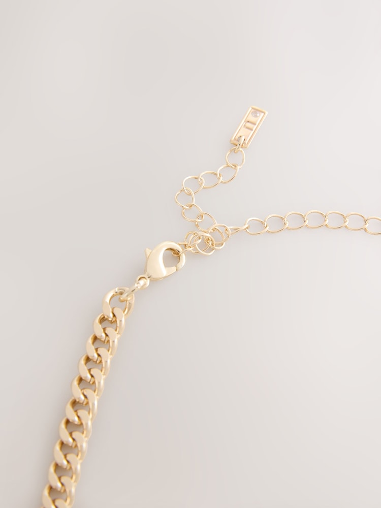 Gold Tone Statement Torque Necklace - Image 6 of 6
