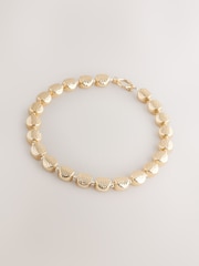 Gold Tone Chunky Hammered Necklace - Image 1 of 3