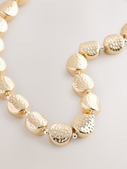 Gold Tone Chunky Hammered Necklace - Image 3 of 3