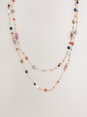 Multi Colour Beaded Long Necklace - Image 1 of 3