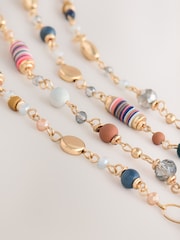 Multi Colour Beaded Long Necklace - Image 3 of 3