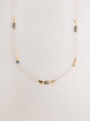Grey/Gold Tone Long Rope Necklace - Image 1 of 3