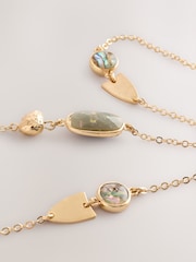 Grey/Gold Tone Long Rope Necklace - Image 3 of 3