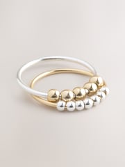 Gold Tone/Silver Tone Mixed Metal Spinner Rings 2 Pack - Image 5 of 5