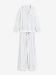 Jim Jam the Label Traditional White Pyjamas Set - Image 1 of 1