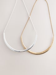 Gold Tone/Silver Tone Torque Necklaces 2 Pack - Image 1 of 3