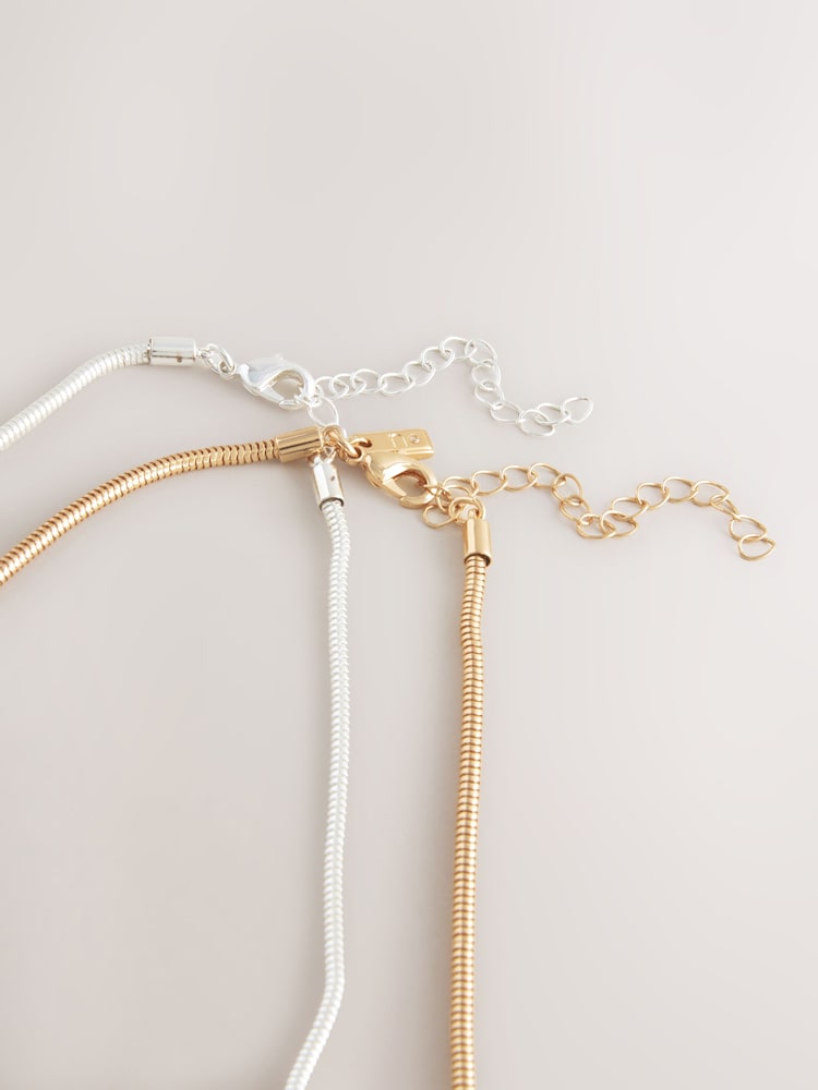 Gold Tone/Silver Tone Torque Necklaces 2 Pack - Image 2 of 3