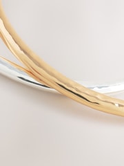 Gold Tone/Silver Tone Torque Necklaces 2 Pack - Image 3 of 3