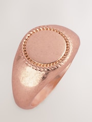 Gold Tone Signet Pinky Ring - Image 2 of 3