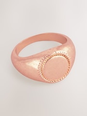 Gold Tone Signet Pinky Ring - Image 3 of 3