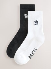 Baker by Ted Baker Boys Embroidered Logo Socks 2 pack - Image 1 of 5