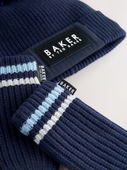 Baker by Ted Baker Boys Pom Beanie and Mittens Set - Image 4 of 7