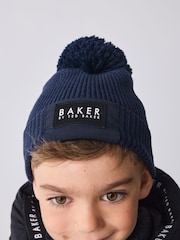 Baker by Ted Baker Boys Pom Beanie and Mittens Set - Image 6 of 7