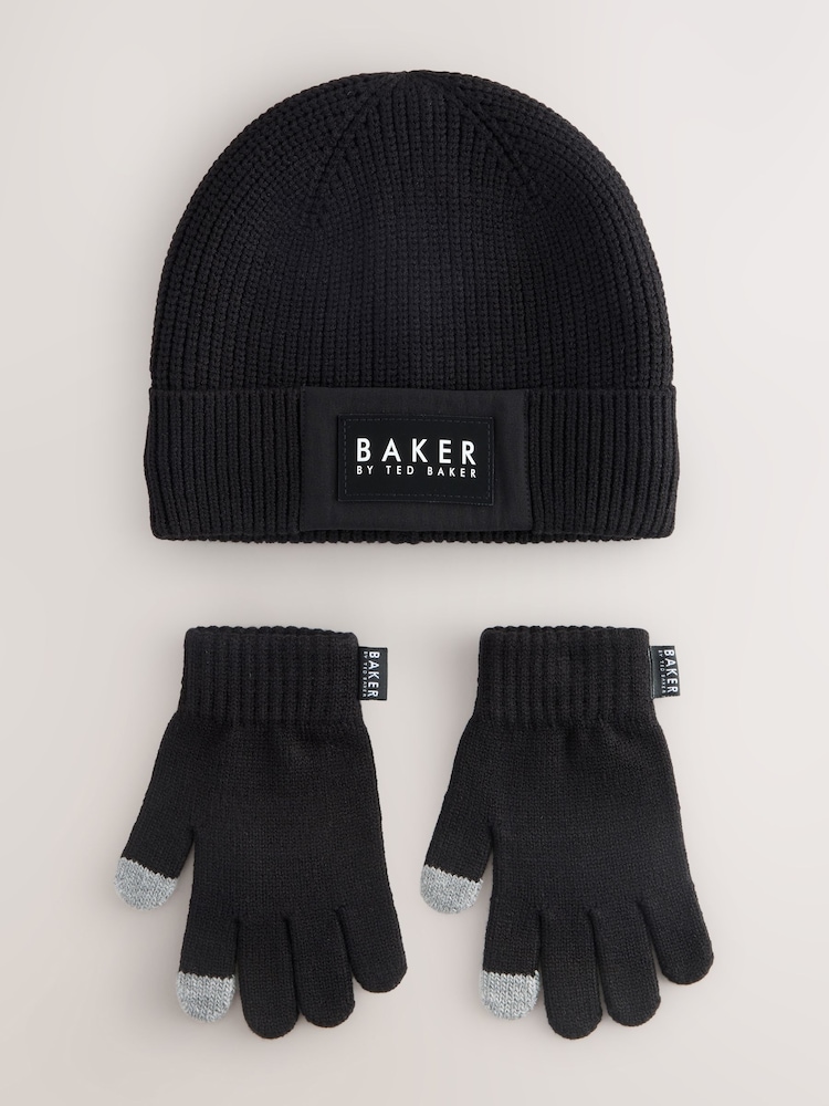 Baker by Ted Baker Boys Beanie and Gloves Set - Image 1 of 6 Baker by Ted Baker Boys Beanie and Gloves Set - Image 1 of 6