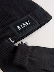 Baker by Ted Baker Boys Beanie and Gloves Set - Image 3 of 6