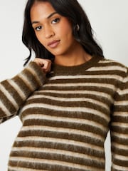 Threadbare Cream Brushed Knitted Jumper - Image 2 of 4