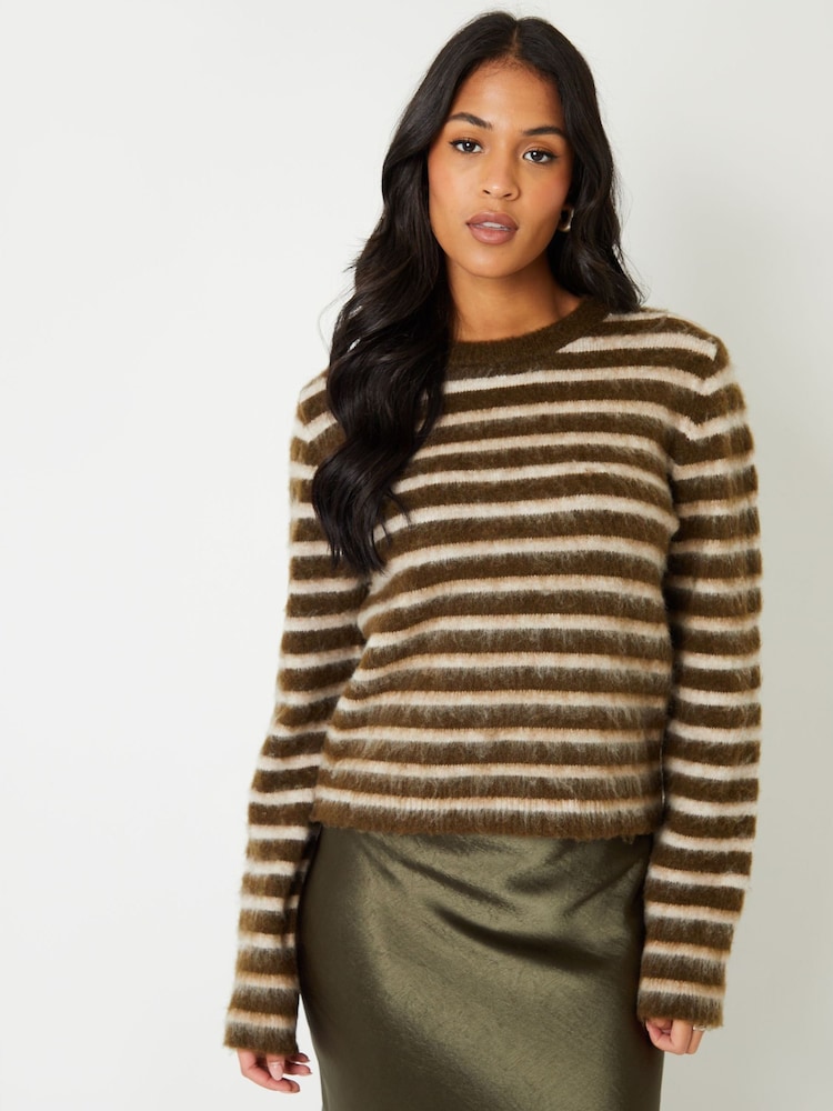 Threadbare Cream Brushed Knitted Jumper - Image 4 of 4