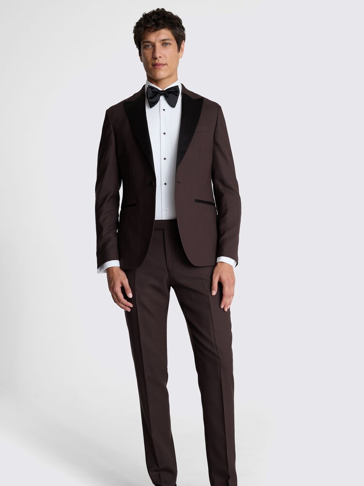 MOSS Red Slim Fit Claret Jacket - Image 2 of 5