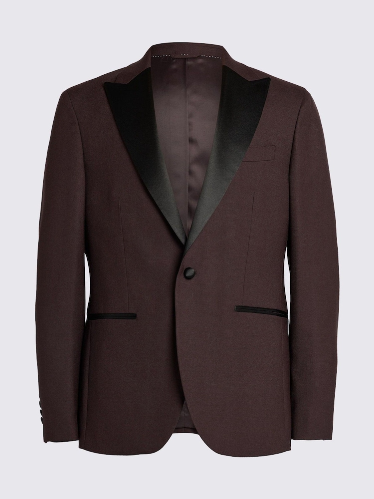 MOSS Red Slim Fit Claret Jacket - Image 5 of 5