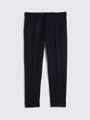 MOSS Blue Tailored Fit Flannel Trousers - Image 4 of 5