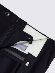 MOSS Blue Tailored Fit Flannel Trousers - Image 5 of 5