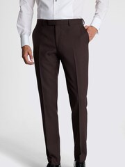 MOSS Red Slim Fit Claret Dress Trousers - Image 1 of 4