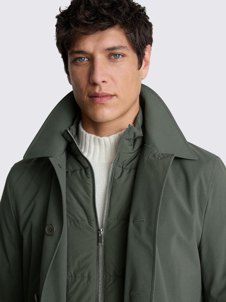 MOSS Green Car Coat With Gilet - Image 4 of 5