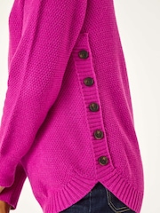 Roman Pink Textured Curved Hem Jumper - Image 5 of 5