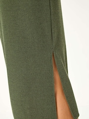 Roman Green Textured A-Line Knitted Jumper Dress - Image 3 of 6