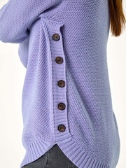 Roman Purple Textured Curved Hem Jumper - Image 5 of 5