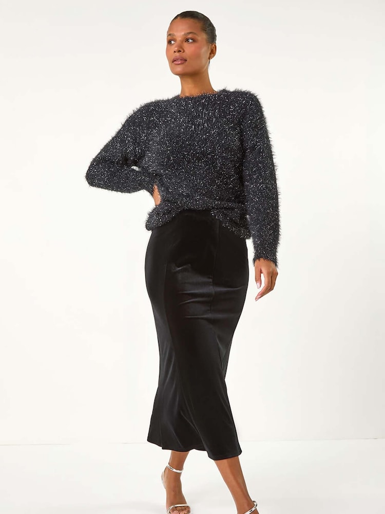 Roman Velvet Elastic Waist Tulip A-line Skirt - Imagen 6 de 6 Roman Velvet Elastic Waist Tulip A-line Skirt - Imagen 6 de 6