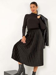 Roman Velvet Pleated Midi Skirt - Imagen 4 de 8