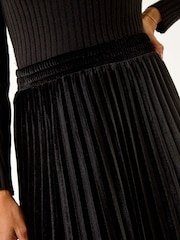 Roman Velvet Pleated Midi Skirt - Imagen 8 de 8