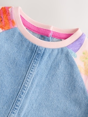 Pink Monster Raglan Denim Dress (3mths-8yrs) - Image 5 of 7