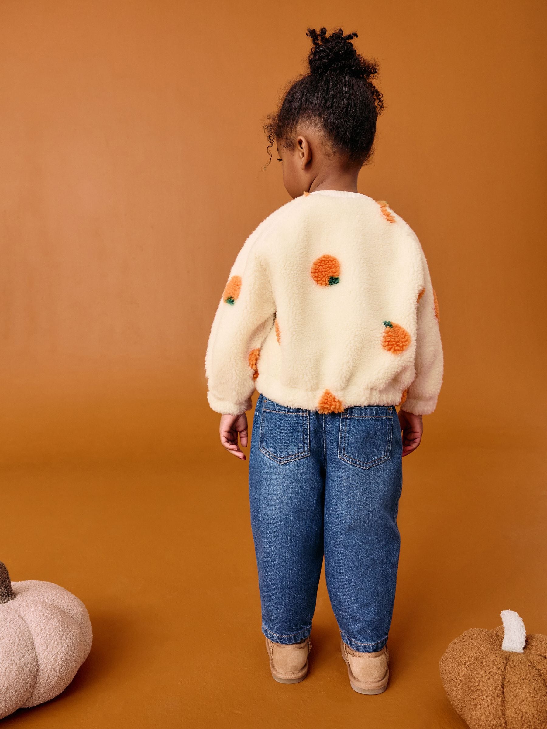 Buy Cream Pumpkin Borg Fleece Bomber Jacket (3mths-8yrs) from Next USA