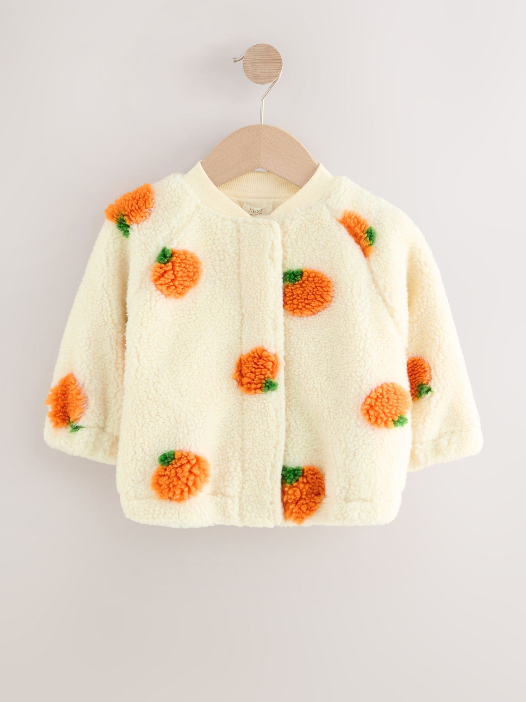 Buy Cream Pumpkin Borg Fleece Bomber Jacket (3mths-8yrs) from Next USA