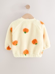 Cream Pumpkin Borg Fleece Bomber Jacket (3mths-8yrs) - Image 5 of 7