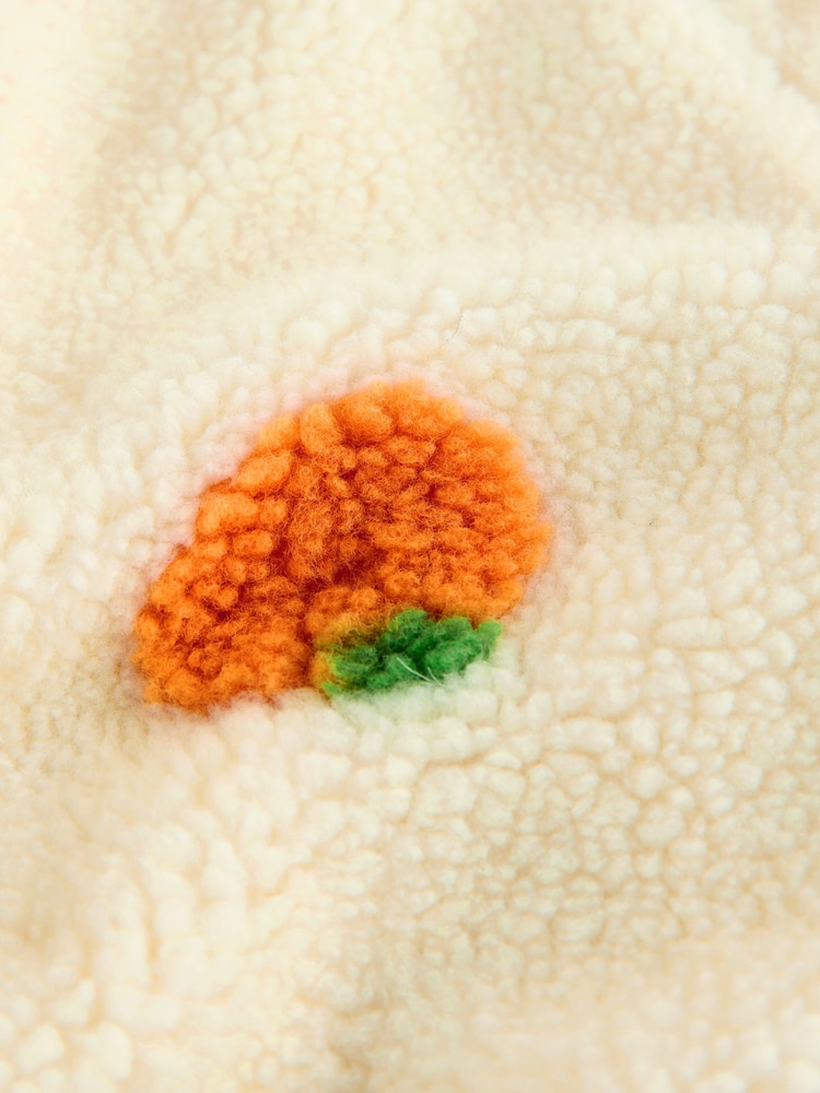 Cream Pumpkin Borg Fleece Bomber Jacket (3mths-8yrs) - Image 7 of 7