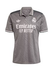 adidas Grey Real Madrid Third Shirt 2024-25 Mbappe 9 - Image 2 of 3