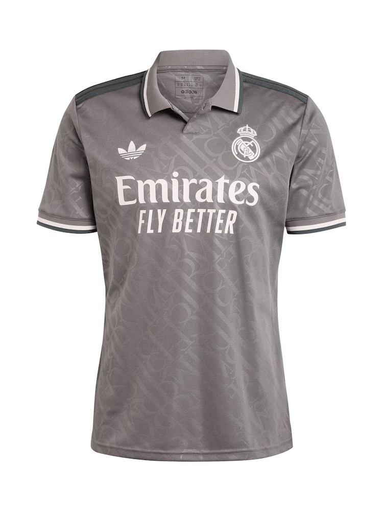 adidas Grey Real Madrid Third Shirt 2024-25 Mbappe 9 - Image 2 of 3