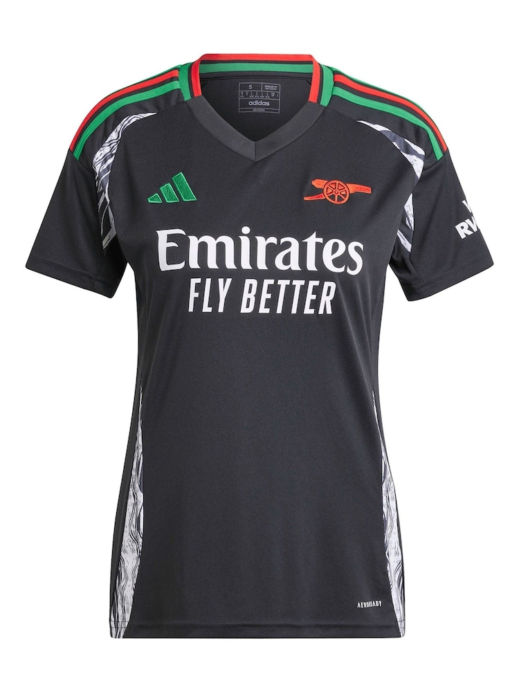 adidas Black Womens Arsenal Away Shirt 2024-25 Mum 1 - Image 2 of 3