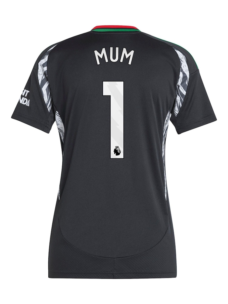 adidas Black Womens Arsenal Away Shirt 2024-25 Mum 1 - Image 3 of 3