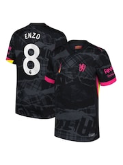 Nike Black Chelsea Third Stadium Shirt 2024-25 Enzo 8 - Image 1 of 3